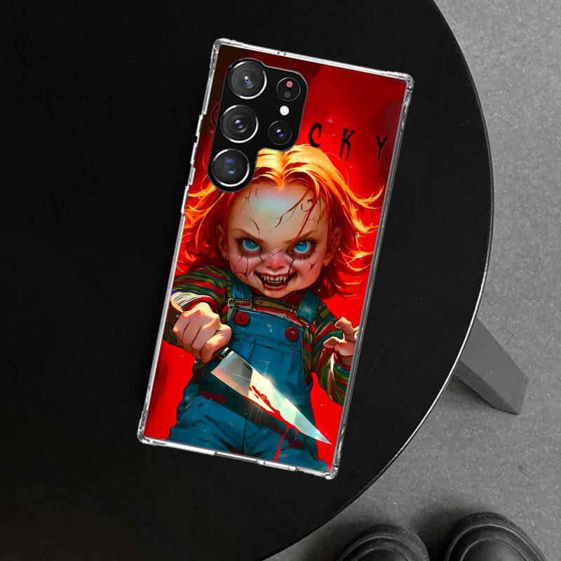 Chucky Doll Horror Movie Phone Case Cover for Samsung Galaxy S26 S25 Edge S24 S23 Ultra S22 Plus S21 FE S20 + Art Customized Fun