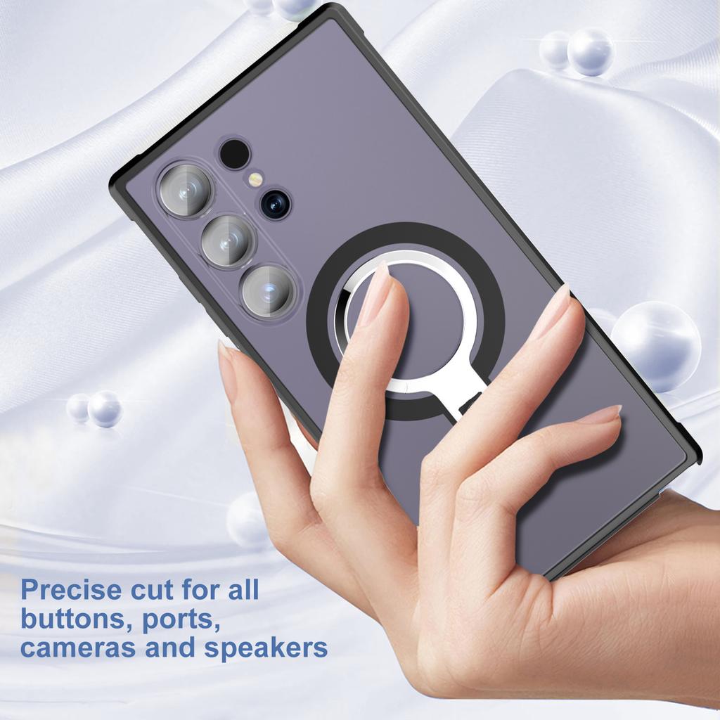 Suitable for Samsung S24 Ultra Mobile Phone Case New Anti Fall Bracket S24 Protective Case Transparent S24plus Mobile Phone Case