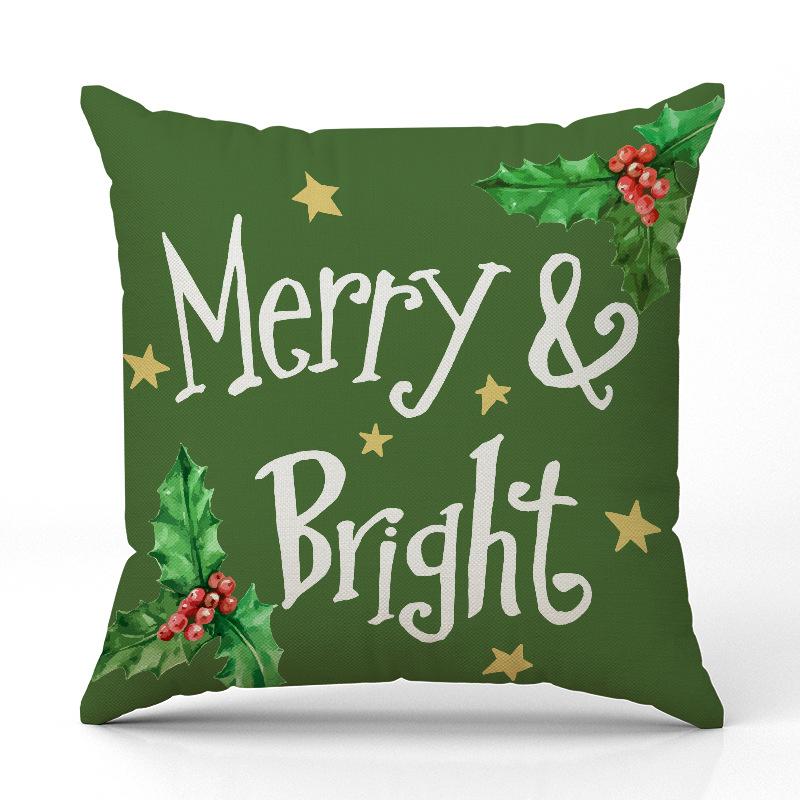 

Новая красная рождественская наволочка с принтом льна, праздничное украшение комнаты, дивана, чехол для подушки