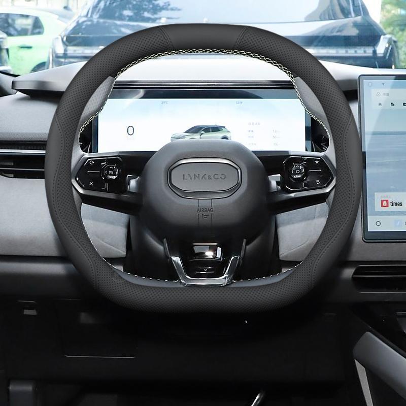 Lynk & Co 08 Steering Wheel Cover: Non-Slip, Odorless, No-Sew Grip for Interior Enhancement
