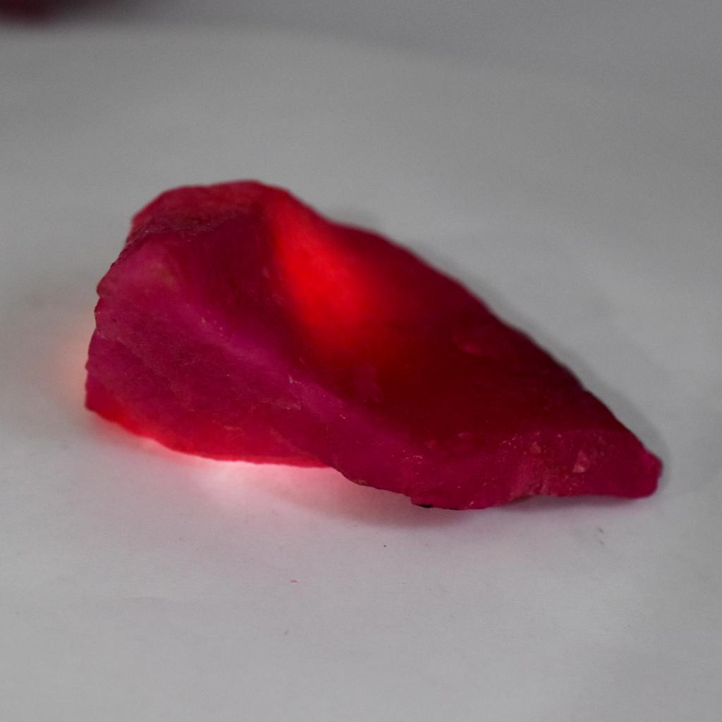 Natural Ruby Red Raw Dyed Rough 93 Carat Loose Gemstone