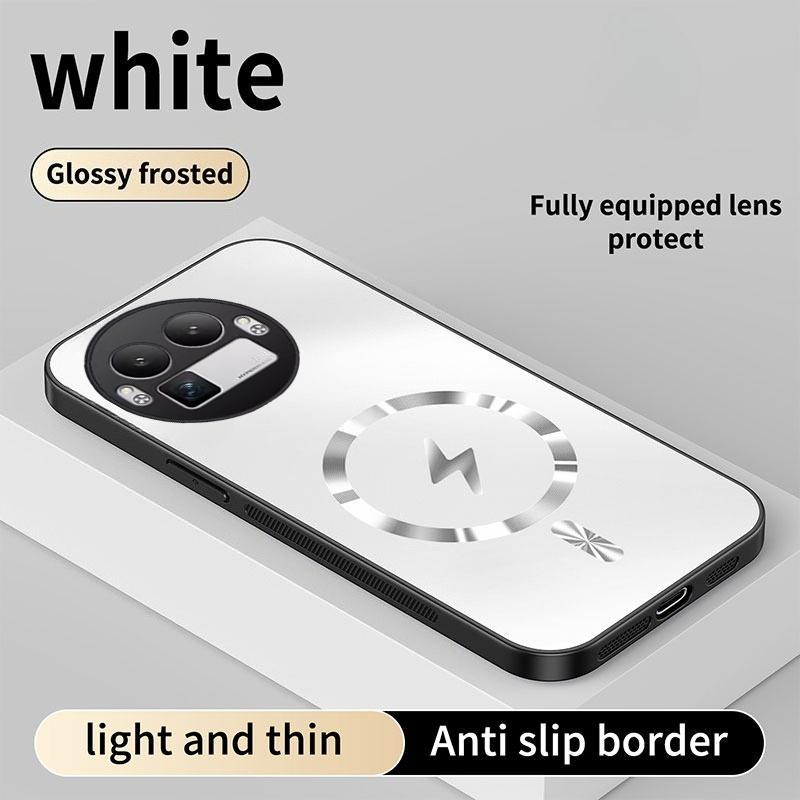 For Realme GT8 Case Integrated Magnetic Light-absorbing Fashion Ice Image Frosted Surface Shock Absorption Box