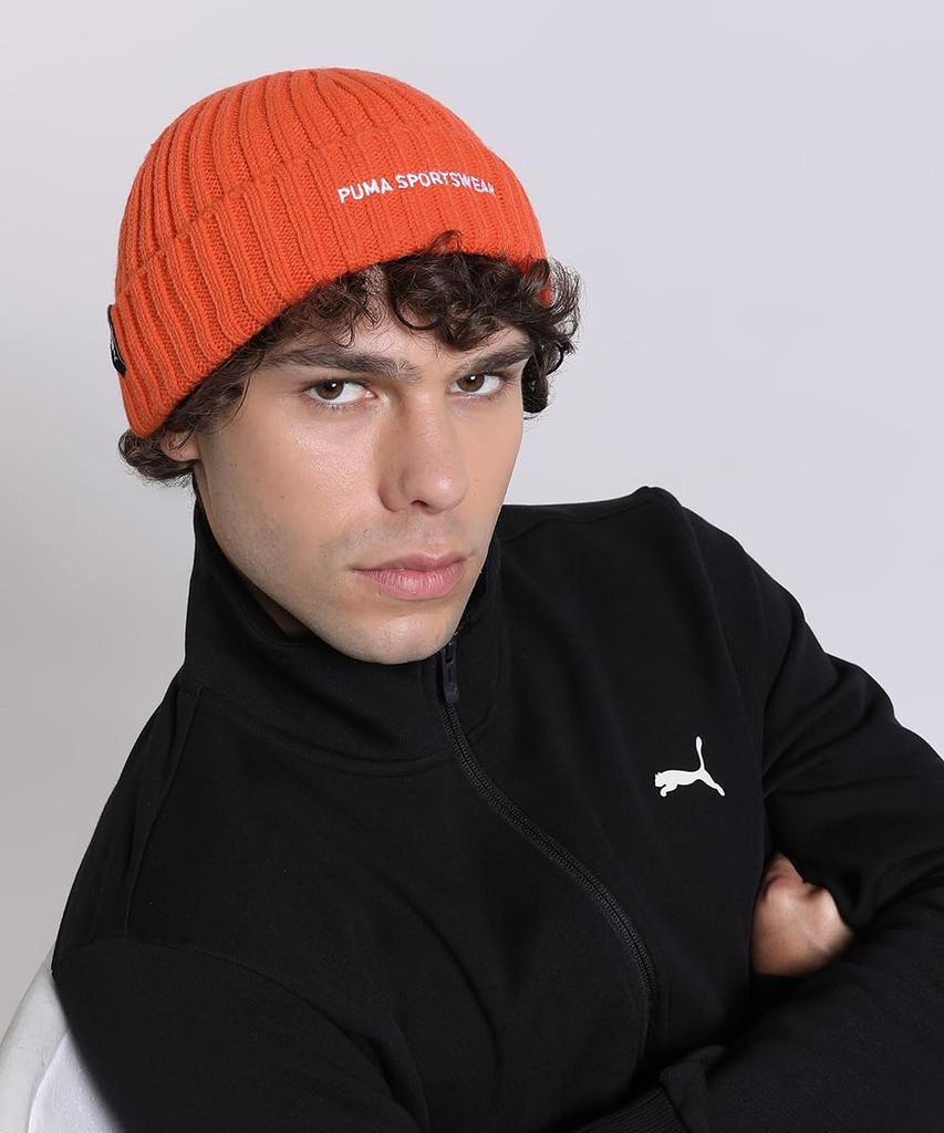 Puma Fisherman 2024 Red Mazing Knit Puma Sportswear Beanie, 024829, Fall/Winter Color, (05), Hat, Watch,