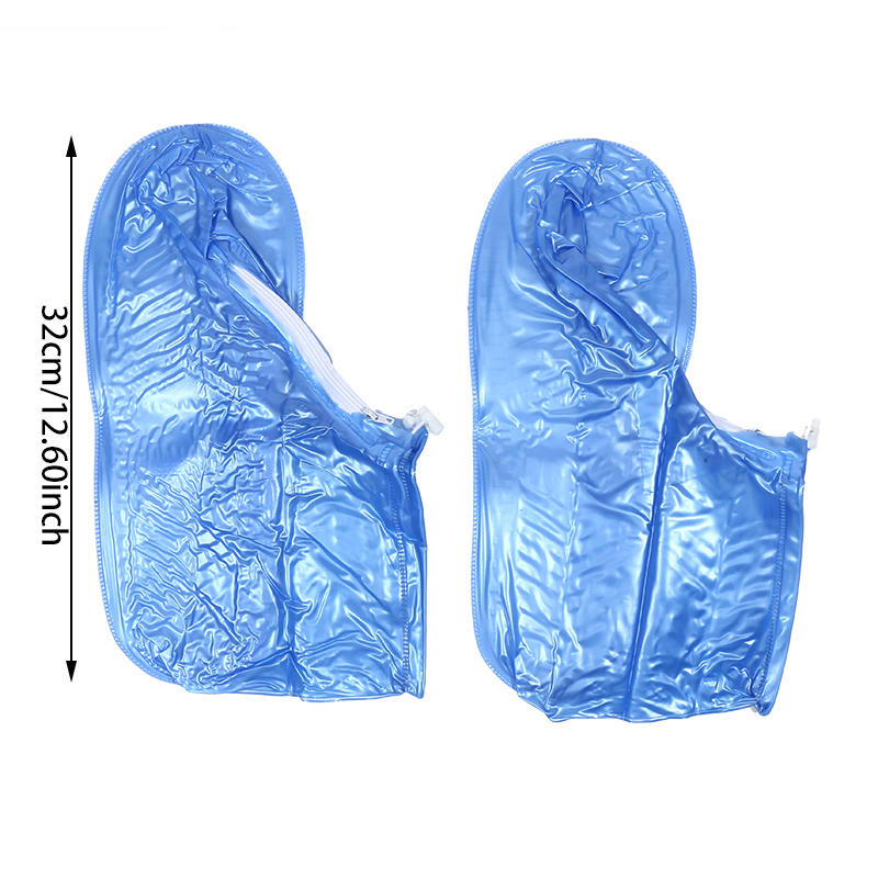 1Pair Anti-slip Wear-resistant Shoe Covers Outdoor Cycling Reusable Foldable Rain Shoe Protectors for Women Men