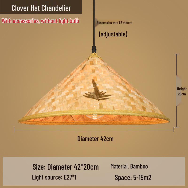

Retro Nostalgic Bamboo Woven Pendant Light for Restaurants
