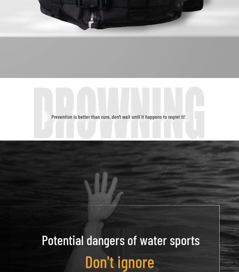 Adult High Buoyancy Life Vest - Professional Fishing, Swimming, Boating, Anti-Drowning Rafting Safety Jacket