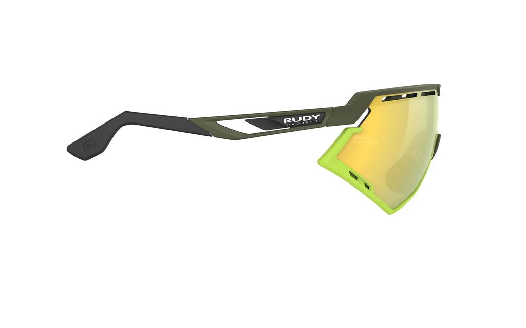 Rudy Project DEFENDER Sports Olive Sunglasses, Matte/Multi-Laser Yellow, SP520513-0000