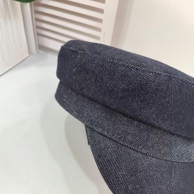 High quality heavy blue denim newsboy hat flat top hat female tide summer sunshade sun protection versatile hat