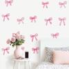 Creative Pink Bow Heart Wall Sticker for Girls' Bedroom