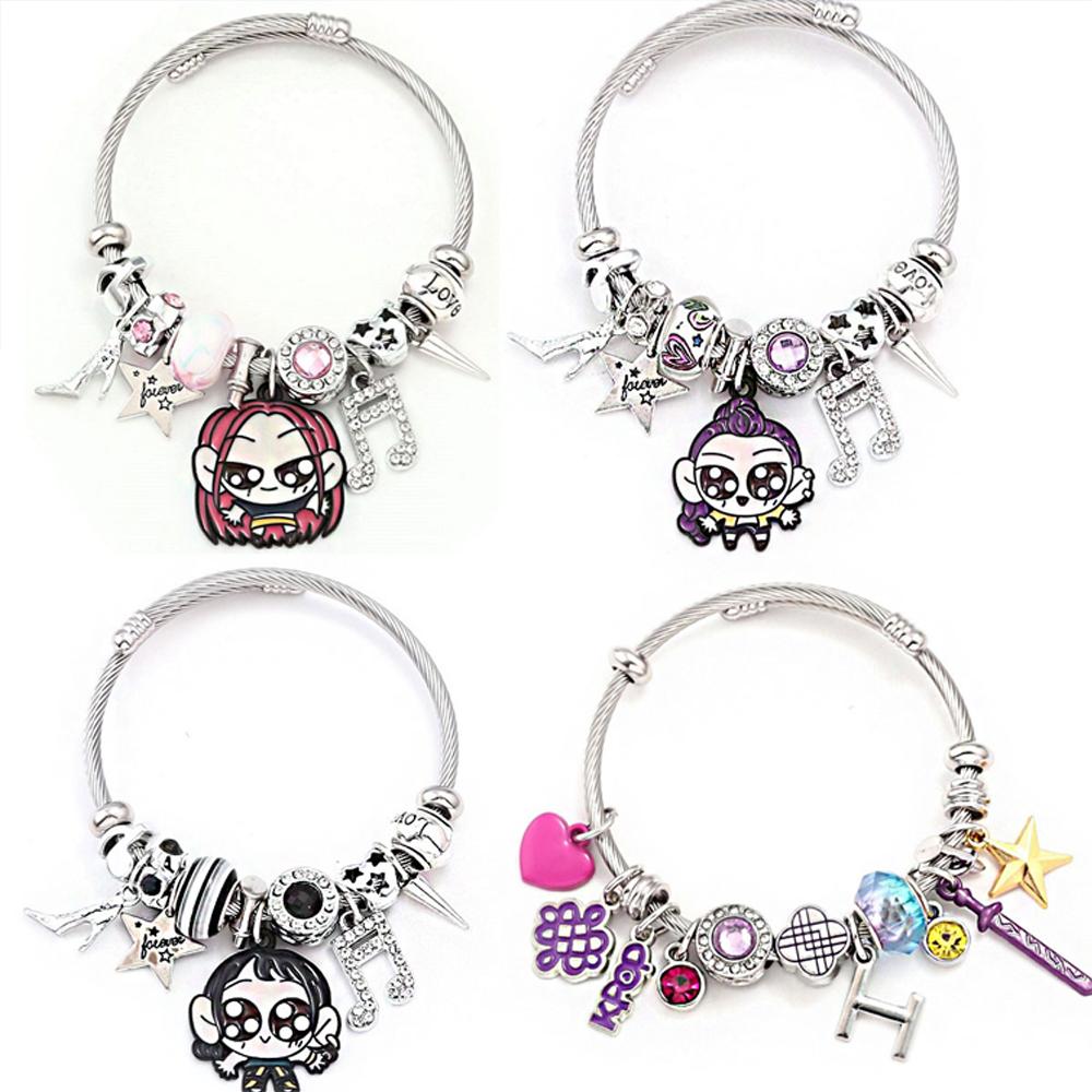 Kpop Dämonenjäger Perlen Cartoon Anime Armband Anhänger Perlen DIY Armband Armreif Mädchen Schmuck Kinder Geschenke