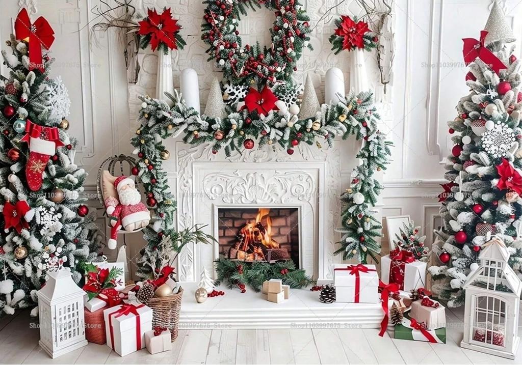 Merry Christmas Wonderland Snowman Theme Banner Background Children's Birthday Party Home Decoration Photography Background