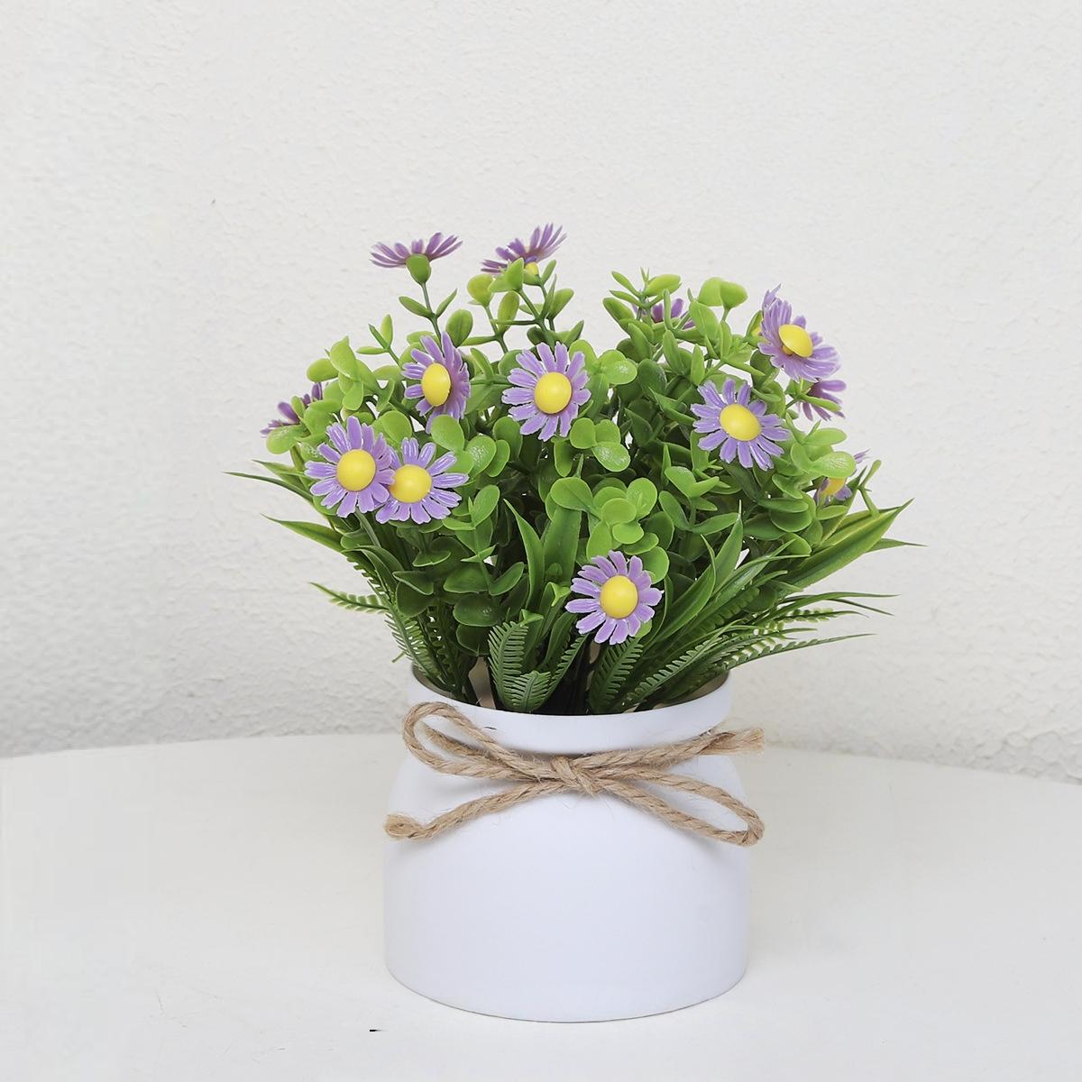 

1pc Simulated Flower Living Room Decoration Flower Ornaments Indoor Daisy Table Decoration фіолетовий