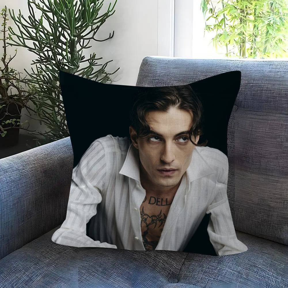 Rock Singer D-Damiano David Personalized Picture Text Home Decorative Pillows Household Gifts 45X45Cm