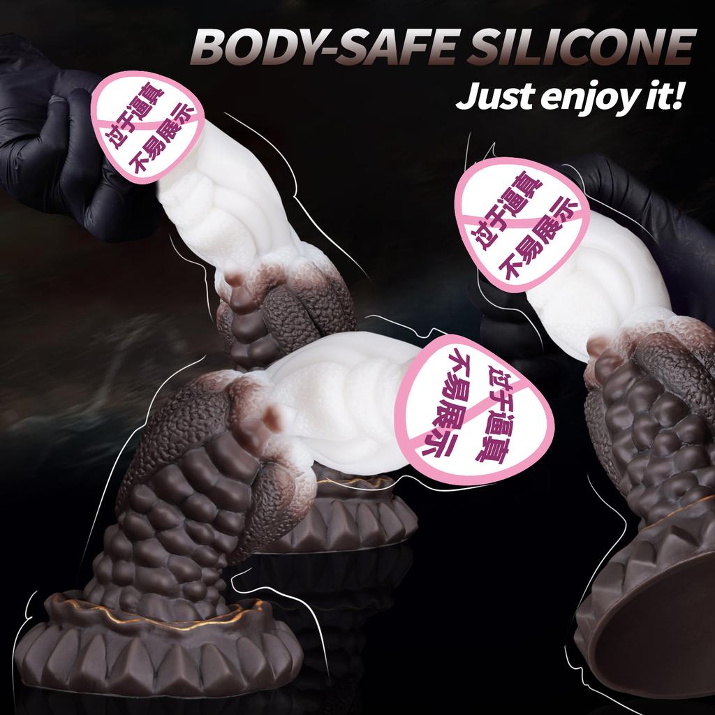 Alien Dildo Liquid Silicone Anal Plug Toy SM Unisex Particle Bead Masturbator