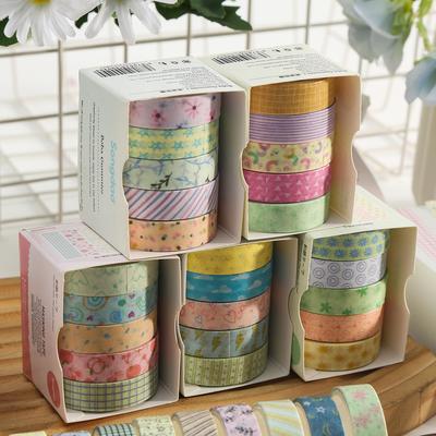 Cartoon Retro Vintage Washi Tape Set, Suitable for DIY Photo Frames, Diaries, Gift Box Packaging, Exquisite Decorative Items