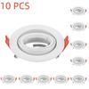 2/10Pcs Spotlight Frame Round Fixture Holder Adjustable for MR16 GU10 Bulb Recessed LED Spotlight Housing