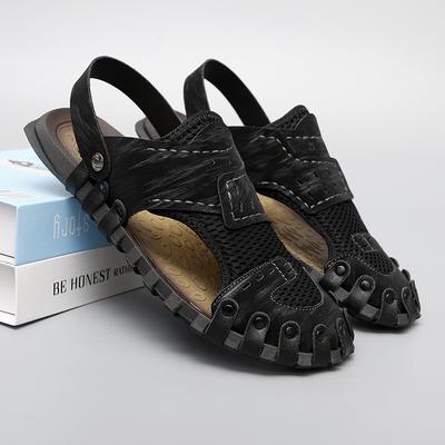Mode Neue Herren Sandalen Handgefertigt Outdoor Mode Freizeitschuhe für Herren Atmungsaktiv Rutschfest Strandsandalen Designer Bequem Weich Sandalen
