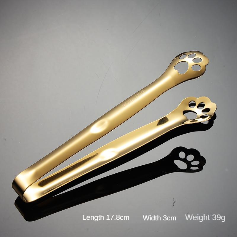 HANYANG Lebensmittelklammer in Katzenpfotenform aus 304 Edelstahl, titanplattiert, bunt, kreativ, Brotklammer, Handtuchklammer, Eisklammer