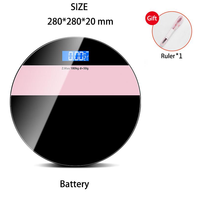 

Весы с фруктовым рисунком для взвешивания тела, электронные бытовые весы, напольные умные цифровые весы, весы для ванной комнаты Battery розовый