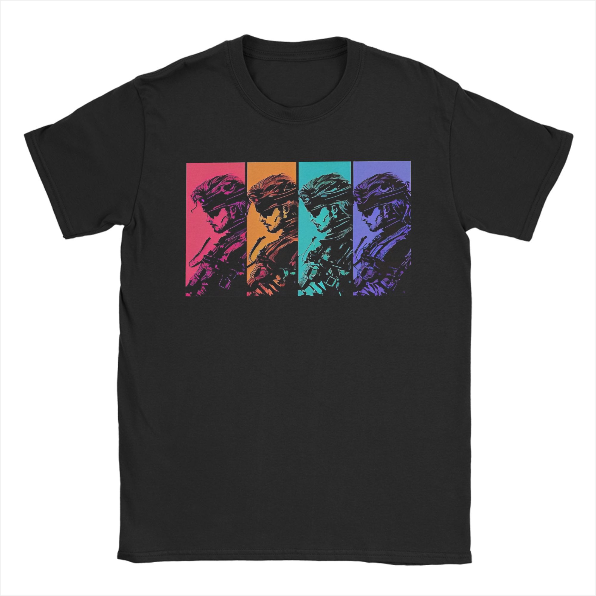 

Amazing Metal Gear Solid T-Shirts Men Round Neck Cotton T Shirt Short Sleeve Tees Gift Idea Tops 4XL