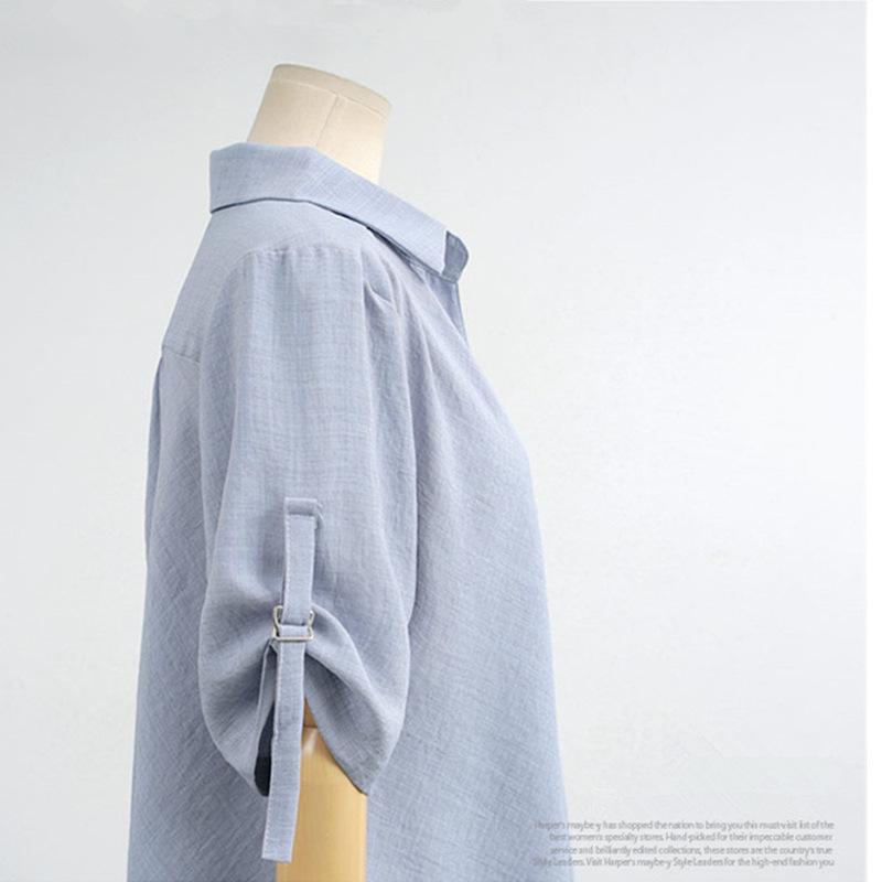New Arrival: Women's Mid-Sleeve Plus Size Loose-Fit Slimming Top - Versatile and Stylish for Summer