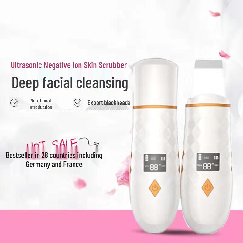 Ultrasonic Ion Skin Scrubber & Blackhead Remover Facial Cleaner
