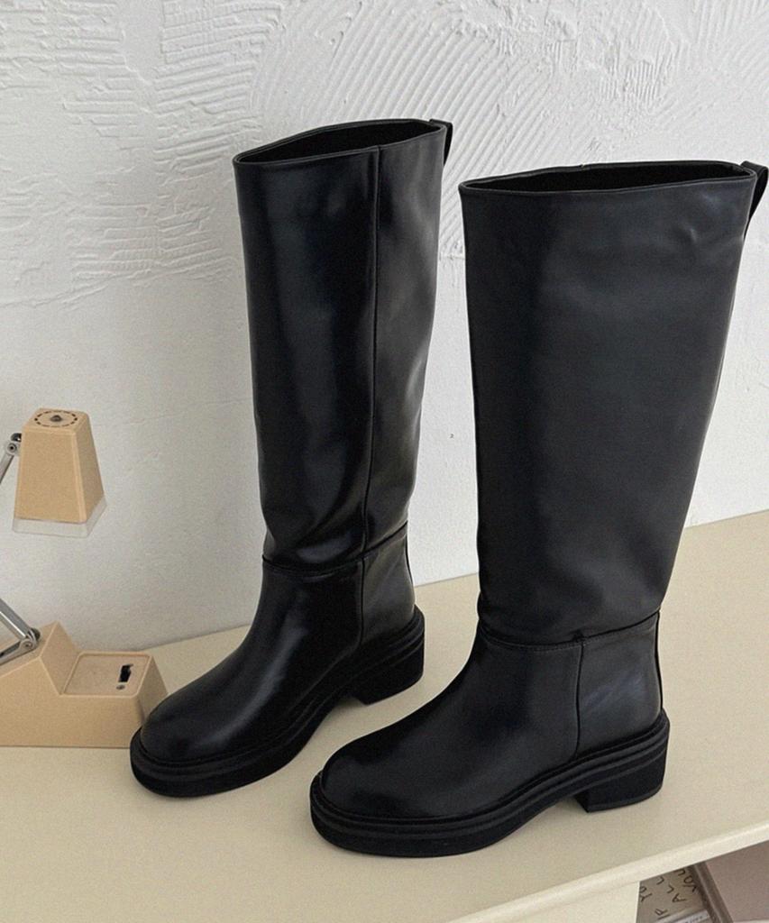 Moodnple Push Classic Long Boots 5Cm Black