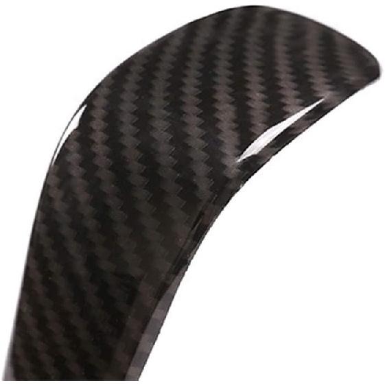 Car Center Control Gear Shift Knob Head Frame Cover Sticker Interior Trim Compatible with BMW E87 E90 E92 E93 1 3 Series Old Model Carbon Fiber Style