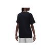 Jordan Paris Letter Embroidered Ribbed Crew Neck Short Sleeve T-Shirt Men Tops Black HF1440-010