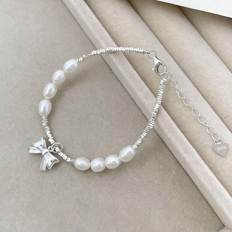 Bow Pearl Broken Bracelet Women'S High-End Light Luxury Broken A Few Taels Of Jewelry