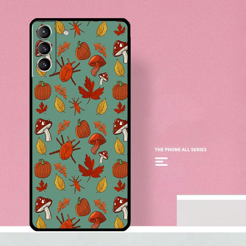 Autumn Leaves Fall Pumpkin Halloween Case For Samsung Galaxy S20 FE S21 S22 S23 Ultra S8 S9 S10 Note 10 Plus 20 Ultra Cover