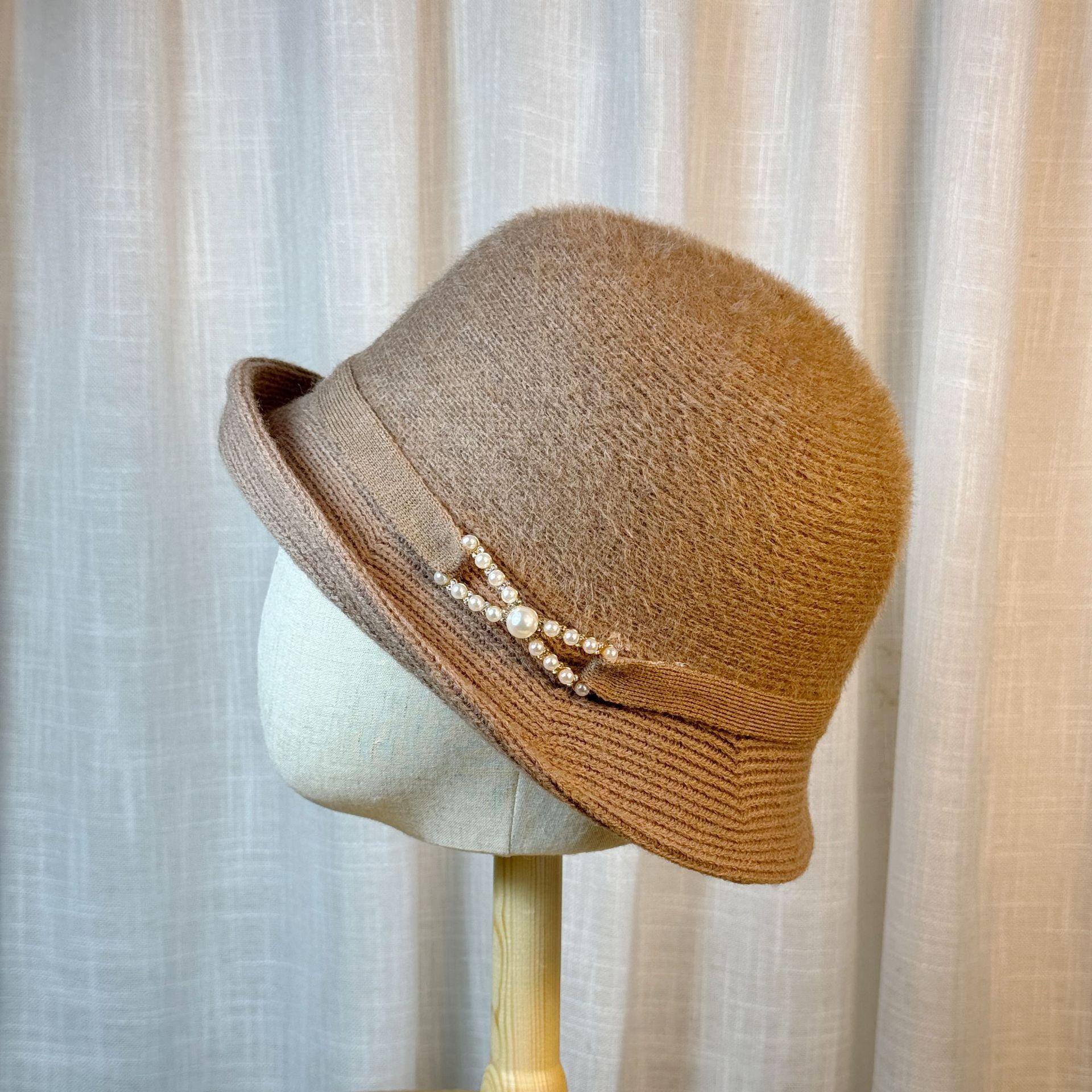 

Autumn and Winter New Style Rolled Edge Fashionable Knitted Versatile Fisherman Hat Small Head Circumference Three Dimensional Warm Mother Hat Adjustable