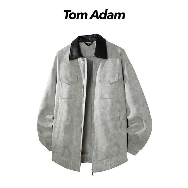 

ТОМ АДАМ Американская Ретро Замшевая Куртка Тай-Дай 3XL