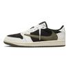 Travis Scott x Air Jordan 1 Alb Albastru Travis Scott X AJ1 Low top Pantofi Sport Vintage Femei Albastru Alb DZ4137-106(Echipa1381-)