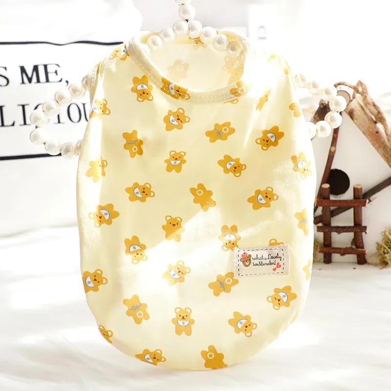 Summer Pet Vest Pet Dog Clothes T-shirt Bear Clothing Cotton Dogs Pet Vests Chihuahua Breathable Girl Pug Pet Vest York Teddy