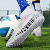 31-48unisex Football Shoes High-top Elastic Rubber Soft Bottom TF Football Shoes Men's Training Special Children Competition Training Football Shoes