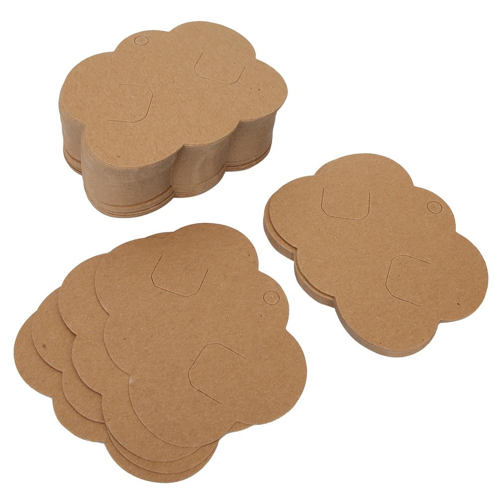 

100 шт. коричневых карточек для показа головных уборов, самодельных бантов, заколок для волос, упаковочных карточек для ювелирных изделий