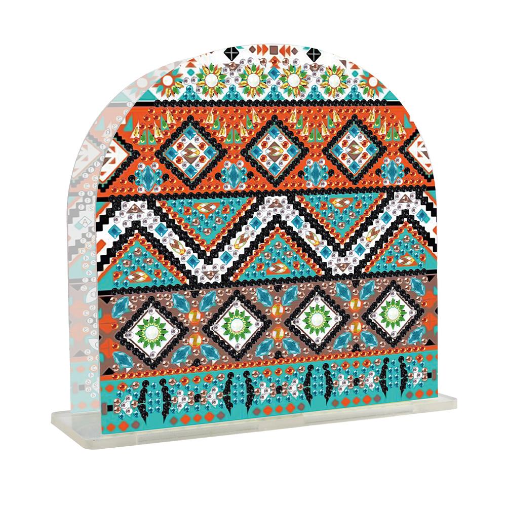 Double Sided Xmas Theme Diamond Painting Desktop Napkin Holder Acrylic Ornament Diamond Painting Desktop Napkin Rack Decoration