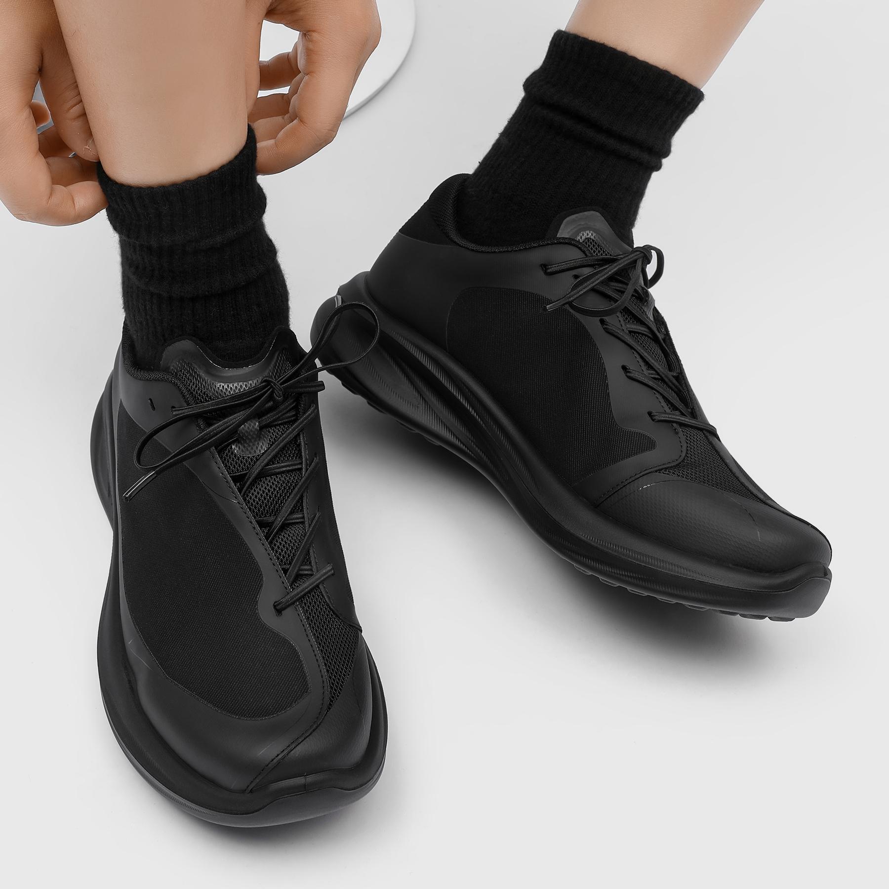 

Мужские дышащие сетчатые повседневные туфли на шнуровке, легкие удобные кроссовки для ходьбы для мужчин, мужские деловые повседневные лоферы 46 чёрный