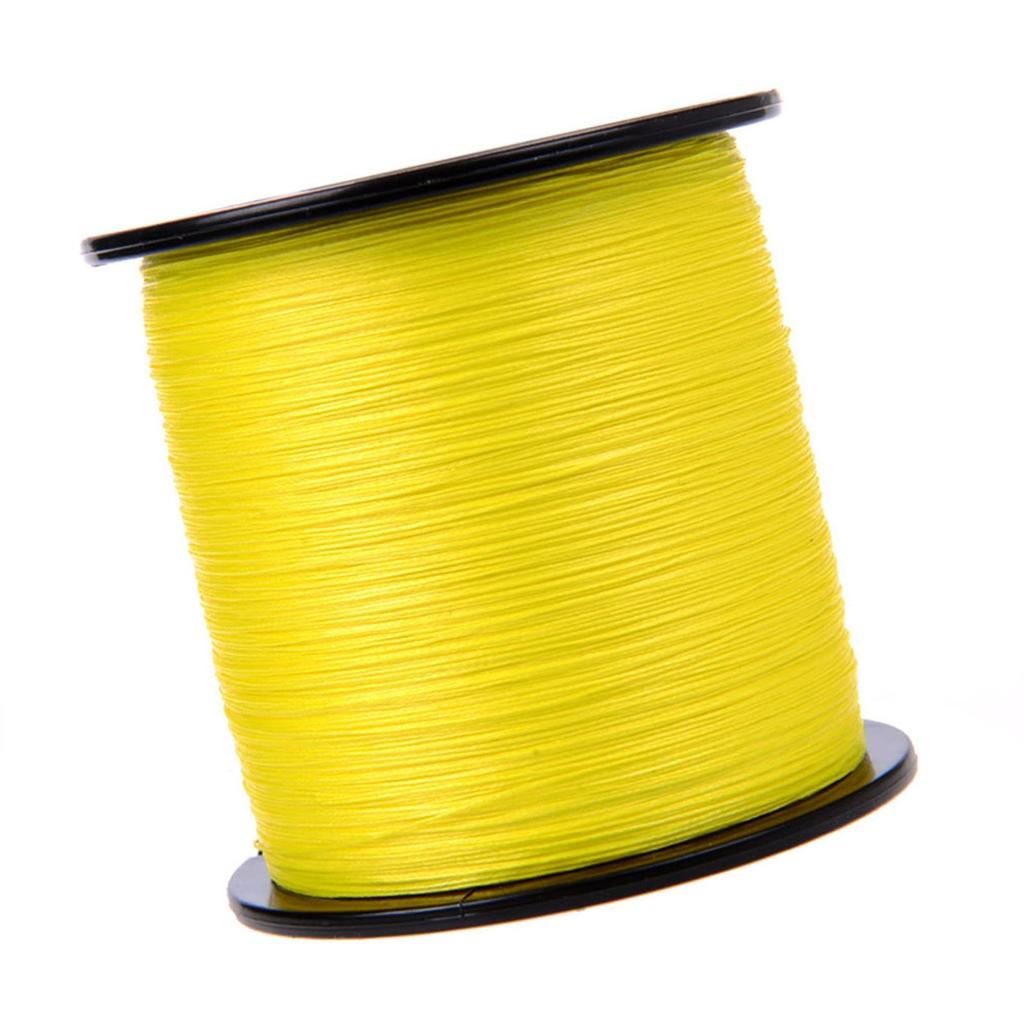 Ashconfish PE Line, 4-strand, 1000m, Ultra-Strong, High Sensitivity, Abrasion Resistant, Low Stretch, Fishing Line, Yellow
