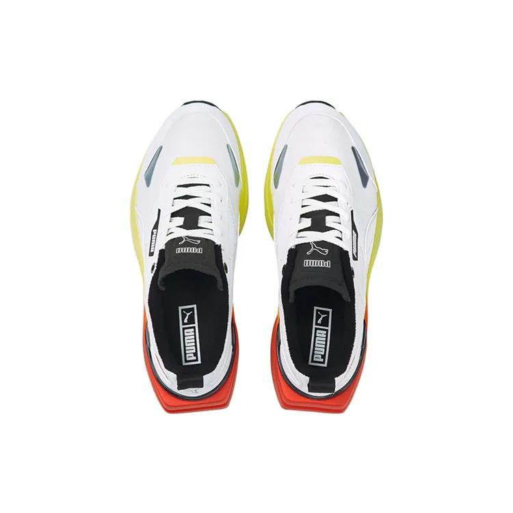 Puma Womens Kosmo Rider 'Gradient - White Fizzy Yellow' (women's sizes) White / Fizzy Yellow / Firelight Casual Shoes 384041 01