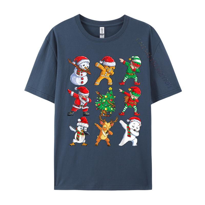 Dabbing Santa Elf Friends Christmas Men Xmas Dab Funny Normal Print Men Tshirt Cotton Fabric Luxury Designer T-Shirts For Men