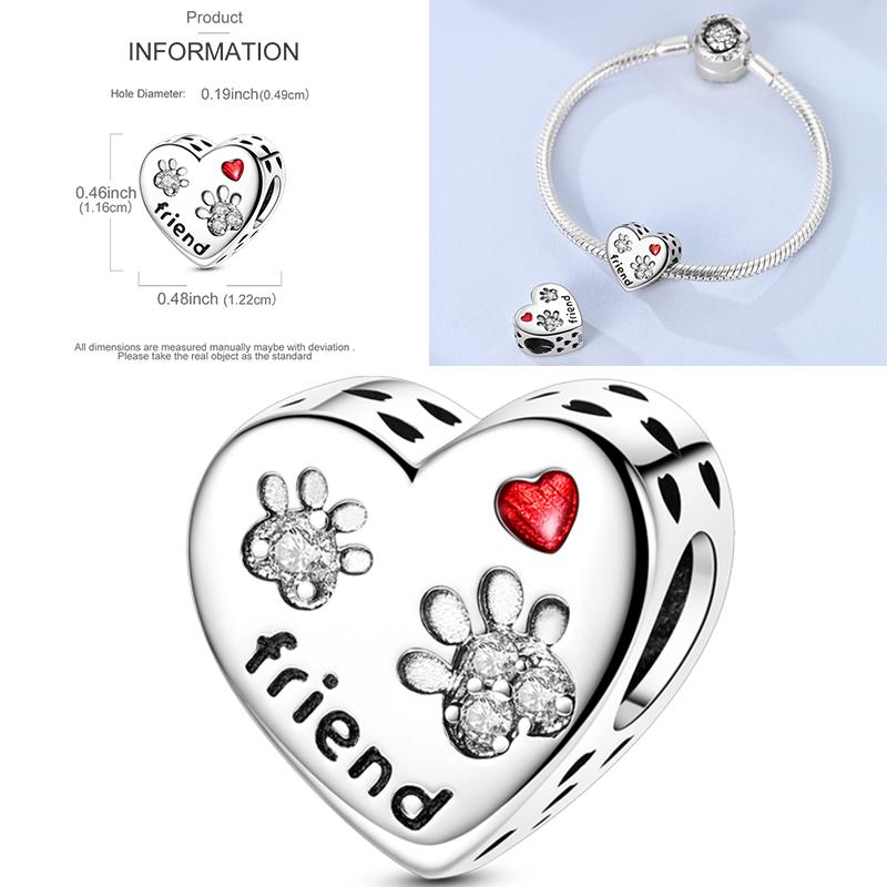 Inlaid Zirconium Sun 925 Silver Travel Balloon Butterfly Love Family Sister Heart Charm Fits Women Jewelry