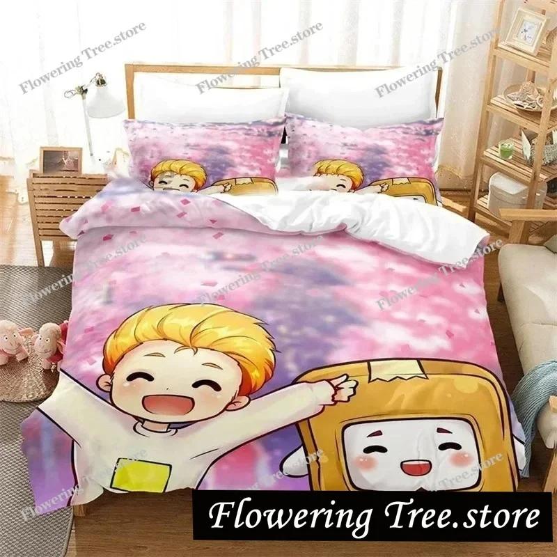 3D Cartoon Foxy Boxy Lanky-box Bedding Set Duvet Cover Bedroom Comforter Covers Single Twin King Size Quilt Cover Home 3PCS