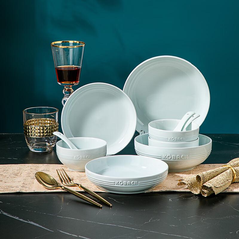 Kangbache 10-Piece Celadon Dinnerware Set