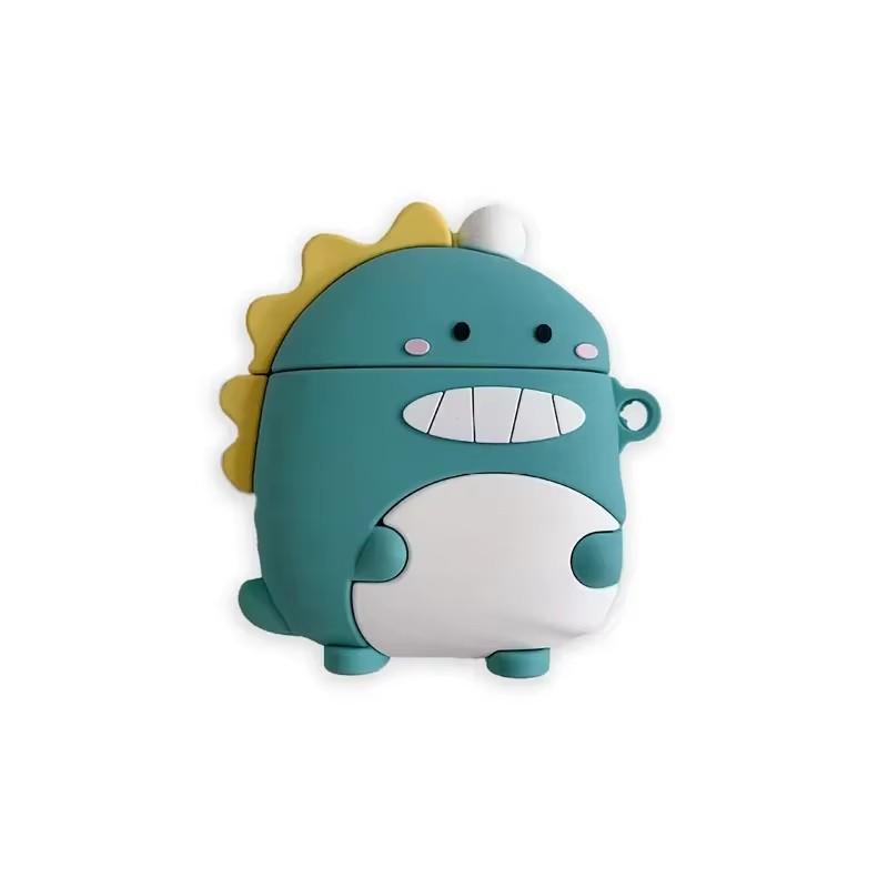 

Cute 3D Cartoon Earphone Case for Apple AirPods Silicone Dinosaur Headset Protect Cover for Airpods 2 Charging Box Accessorie Airpods pro зелений
