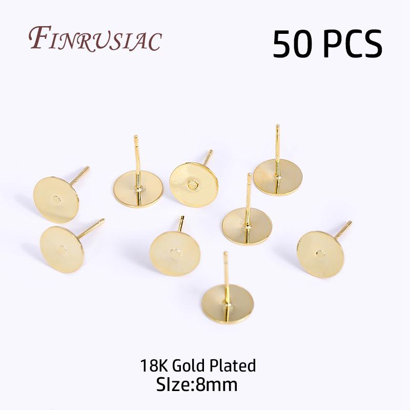 18K Gold Plated Earring Settings Jewelry Findings,Earring Hoops Ear wire/Earring Stopper Nuts/DIY Earring Making Supplies