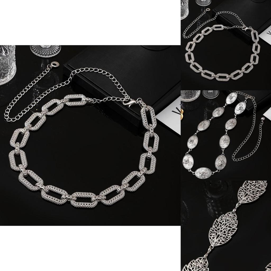 Retro Ethnic Metal Waist Chain With Geometric Buckle For Womens Casual Looks