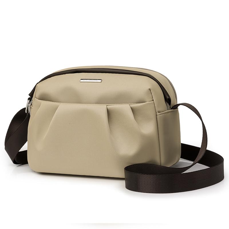 Solid Color Nylon Bag Women's Large Capacity Shoulder Crossbody Bag