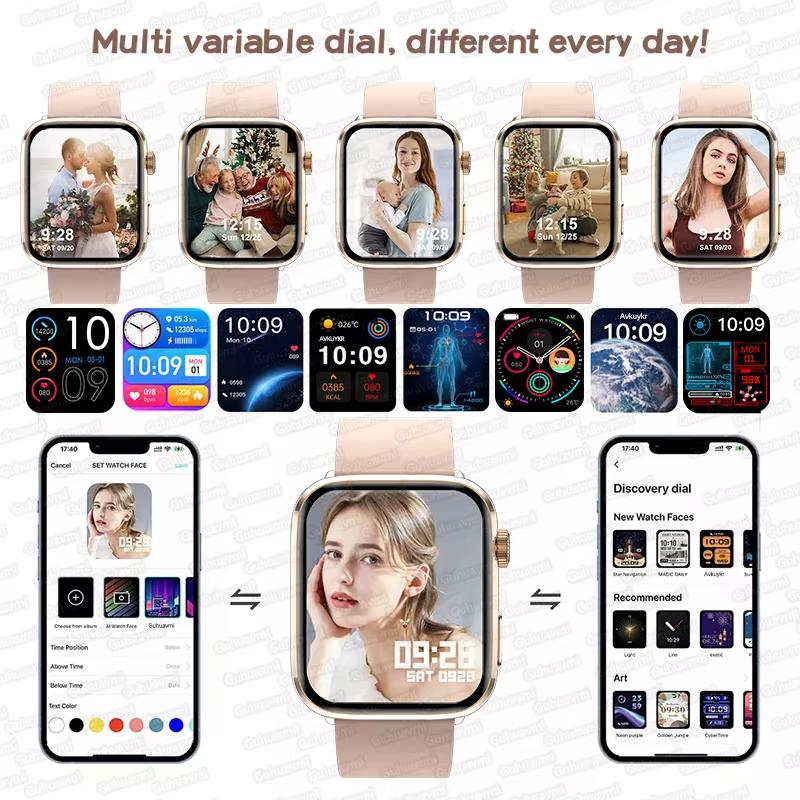 2025 New NFC Bluetooth Call Smat Watch Men 1.85" AMOLED Screen Blood Pressure Heart Rate Female Health Waterproof Smarwatches Ladies